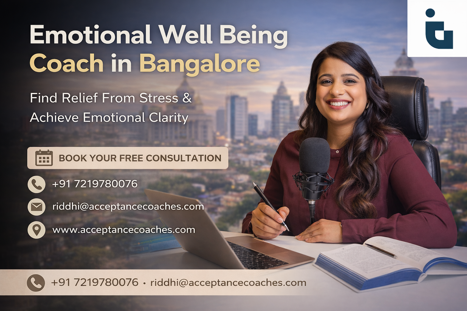 Emotional well being coach in Bangalore helping professionals manage stress and achieve emotional balance with confidence